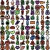 100 Cartoon Neon Halloween Doodle Stickers DIY Decorative Guitar Notebook Suitcase DIY Waterproof