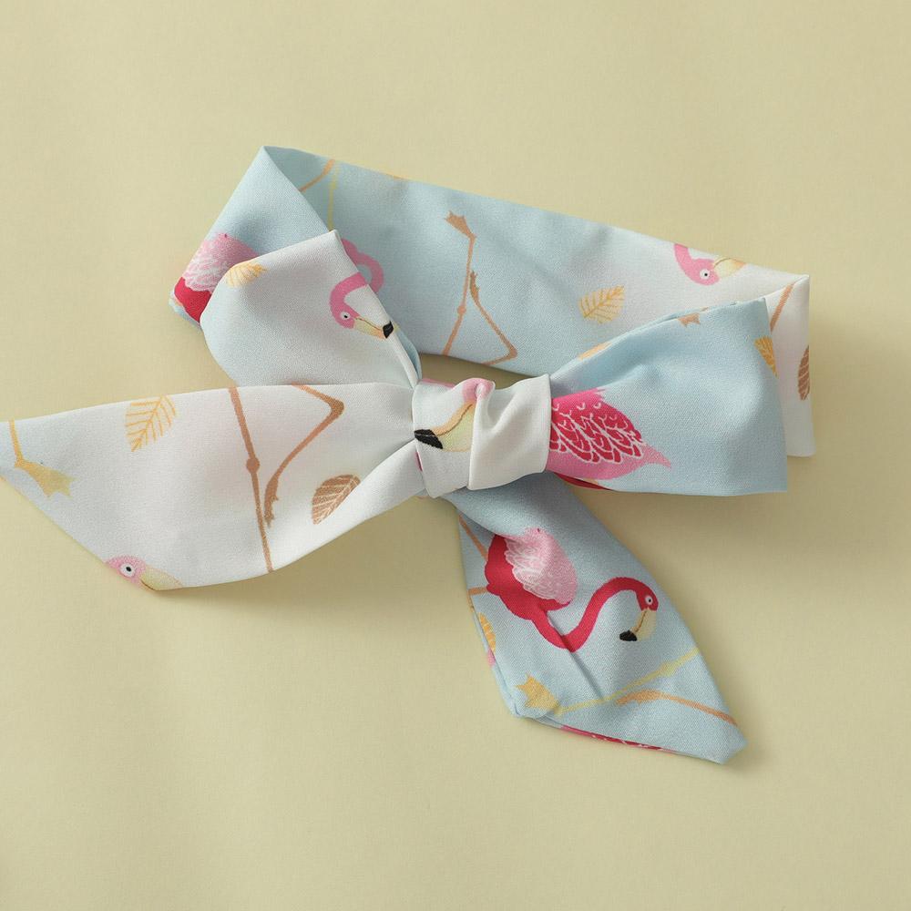 2 st Spädbarn Baby Flicka Rygglös Flamingo Romper Rem Jumpsuit Klänning +Hårband