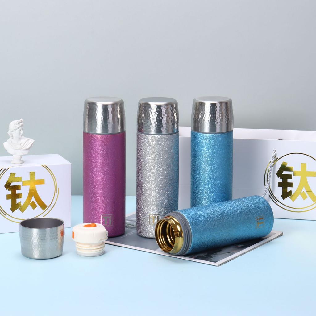 Color Coated Titanium Insulated Cup Tea-water Separation Vacuum Bottle Company Annual Party Business Gift Cups Outdoor Tourism