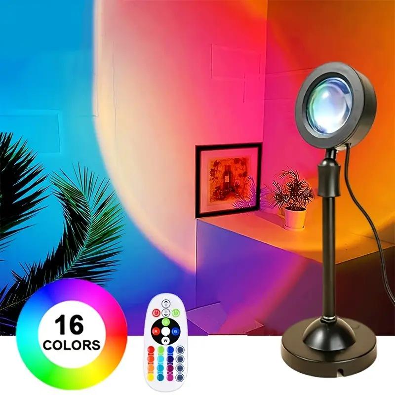 Rotating USB Sunset Projector - Decorative Holiday and Rainbow Light