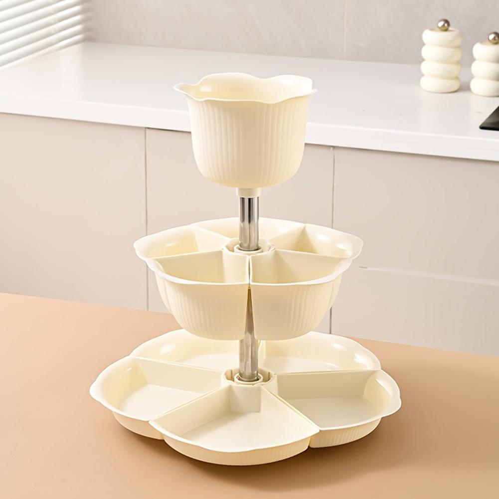 360 Rotating Buffet Tray Multi-Layer Vegetable and Fruit Display with Dried Fruit Storage Open Storage Bin for Home Entertaining China Mainland