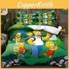 The Simpsons Cartoon Bedding Set With Reactive Dye Printing For Modern Home Decor