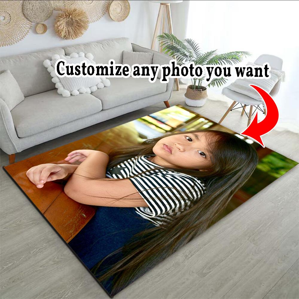 Customize Photos Personalized Picture Floor Rug Office Rug Perfect for Living Rooms Playrooms Kitchen Entryway Antislip Carpet Anime Office Decor