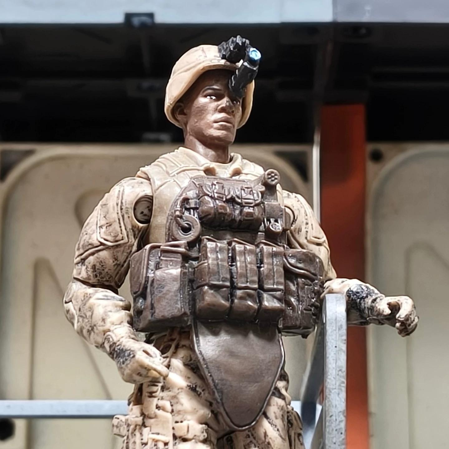 3.75 Inch Us Army Ranger Sniper And Marine Corps Action Figure Set Fully Articulated Military Soldier Toy