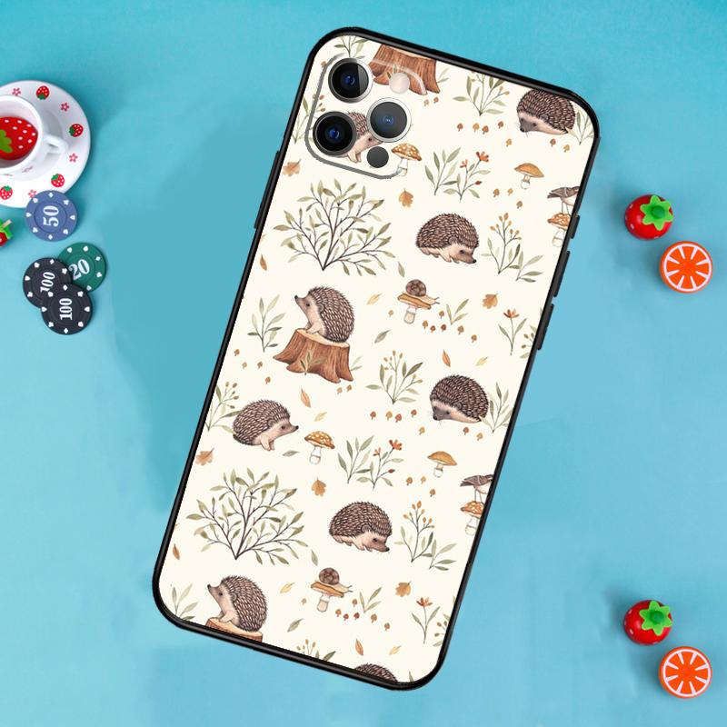 Cute Hedgehog Phone Case For iPhone 17 Air 16 15 14 13 11 12 Pro Max 13 12 mini 15 16 Plus 16e Cover Funda