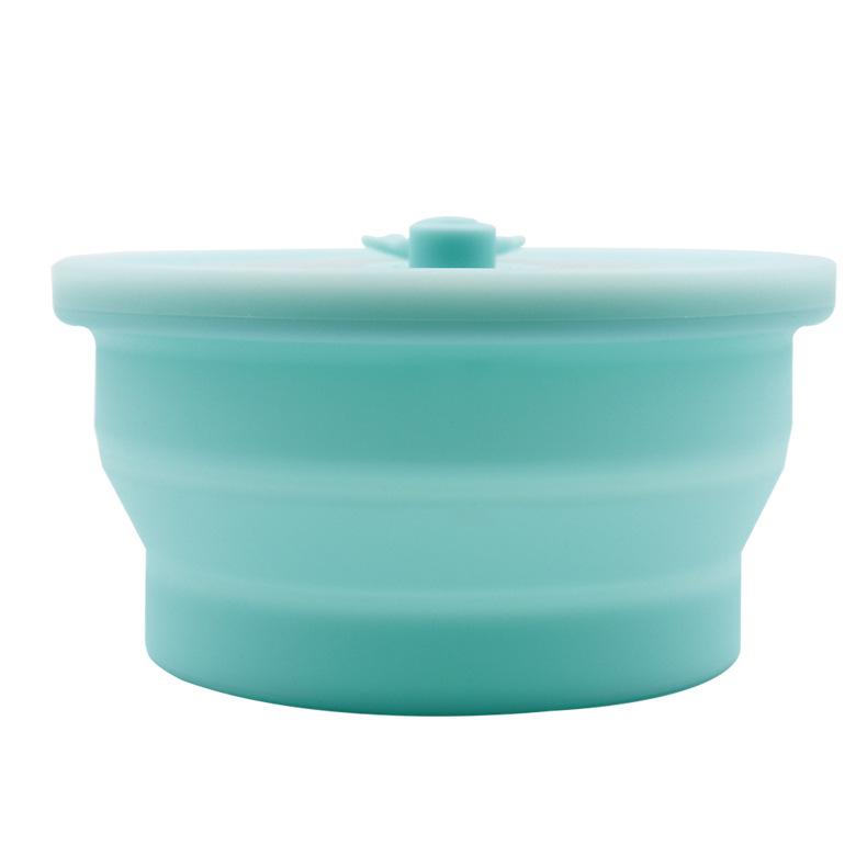 

Круглый ланч-бокс с силиконовой герметичной крышкой, можно использовать в микроволновой печи 1000ml фиолетовый