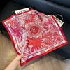 New silk scarf women's fashion versatile high-end small square scarf Korean version neck protection scarf spring and autumn retro scarf binding bag