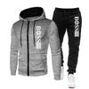 2023 Men's Trendy Zipper Hoodie Tracksuit Set - Autumn/Winter Casual Print