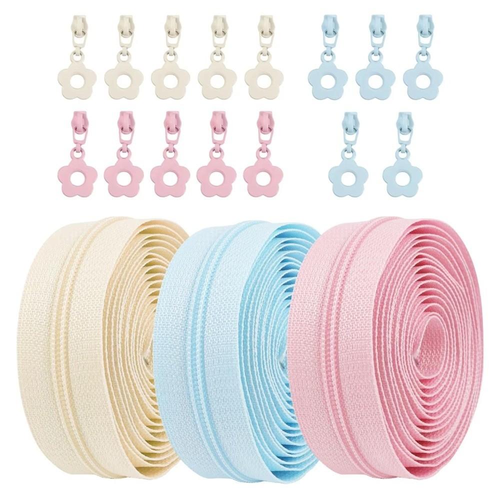 No.3 Nylon Zipper Zips Repair Kit Repair Replacement Zipper New Bag Zipper Set  Sewing Garment
