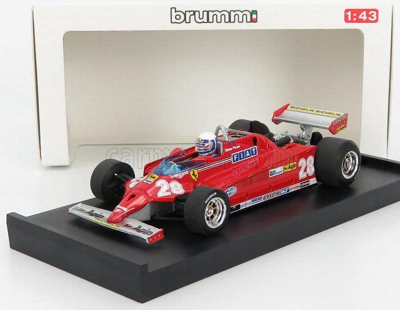 BRUMM Ferrari 126CK Pironi Monaco GP with Driver BRUMM FERRARI Didier Pironi 1/43 1981#28 D. R368-CH [item]