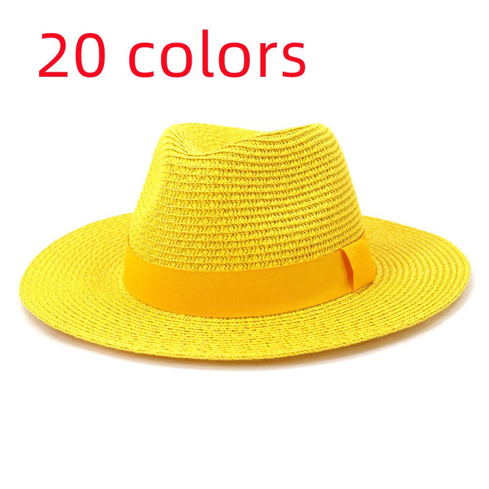 My Extreme Outdoor Activities Women's Sun Hat Summer Panama Wide Brimmed Straw Hat Fashion Colorful Outdoor Jazz Beach Men And Sun Hat Sale 55-58Cm