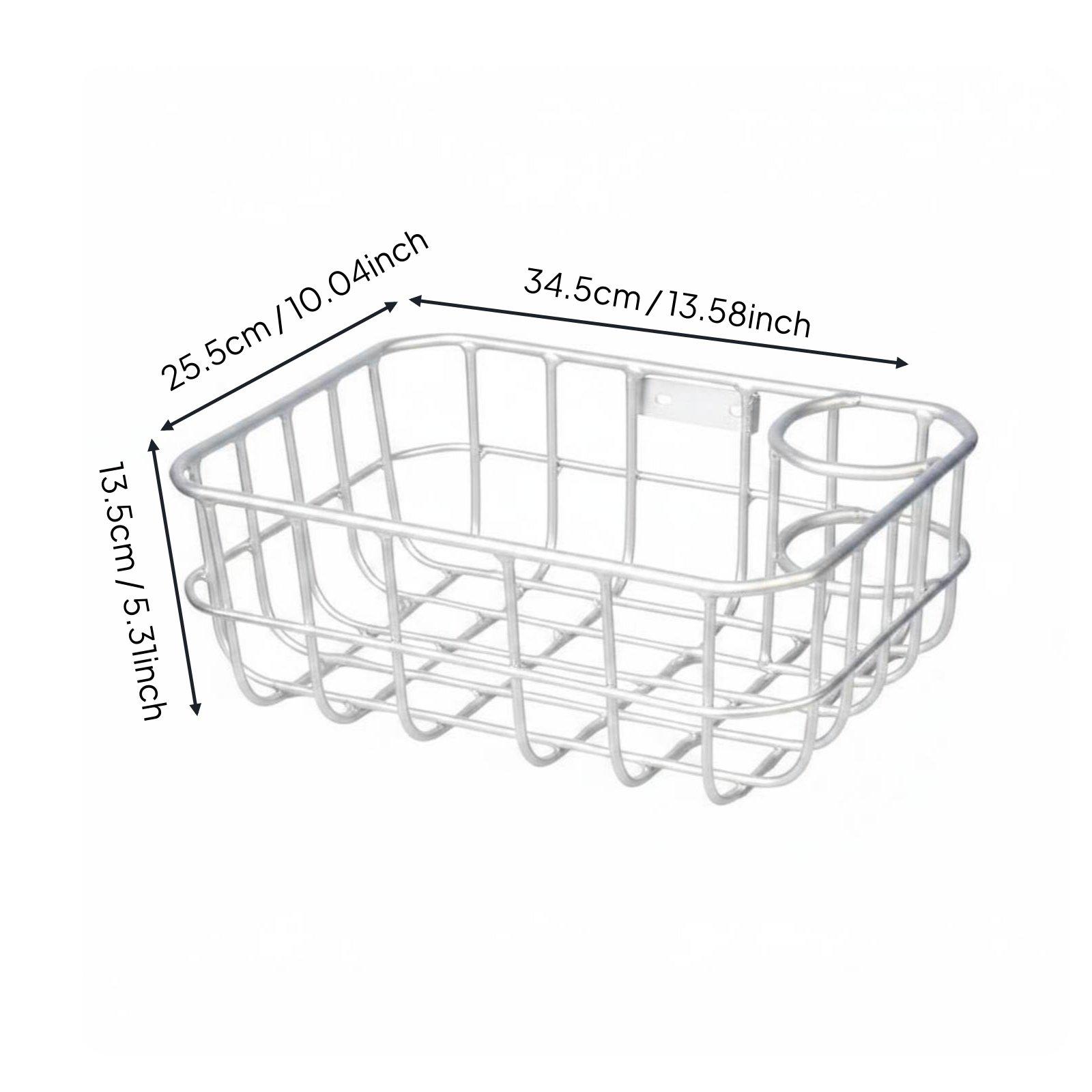 Lightweight Aluminum Bicycle Basket Wide Frame