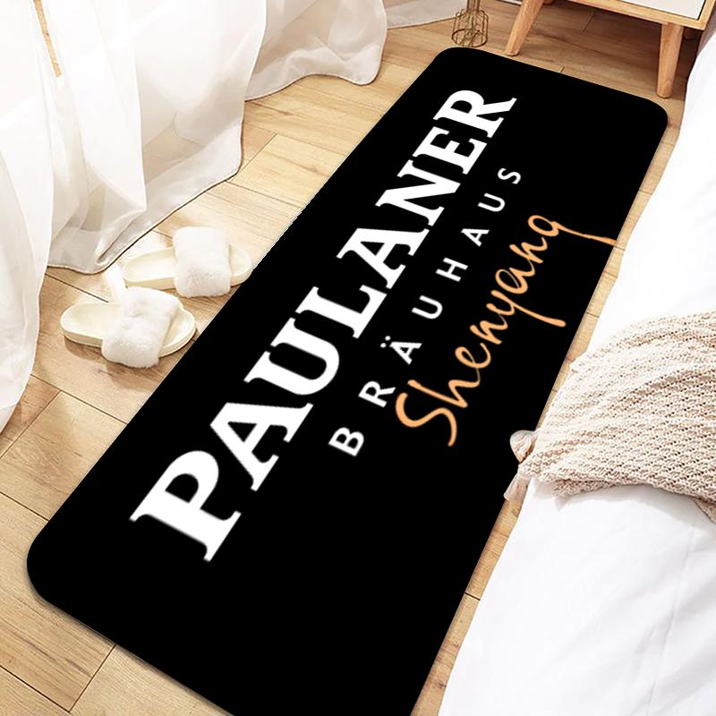 Paulaner Logo Door Mat Entrance Non-slip Doormat Washable Kitchen Carpet Living Room Hallway Rugs Bathroom Bath Door Mats