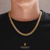 Kihei Necklace Miami Cuban Chain Width 8mm Stainless Steel K18 Plated 4 Side Cut Hip Hop Rapper B Series Accessory Gift Present Metal Hypoallergenic
