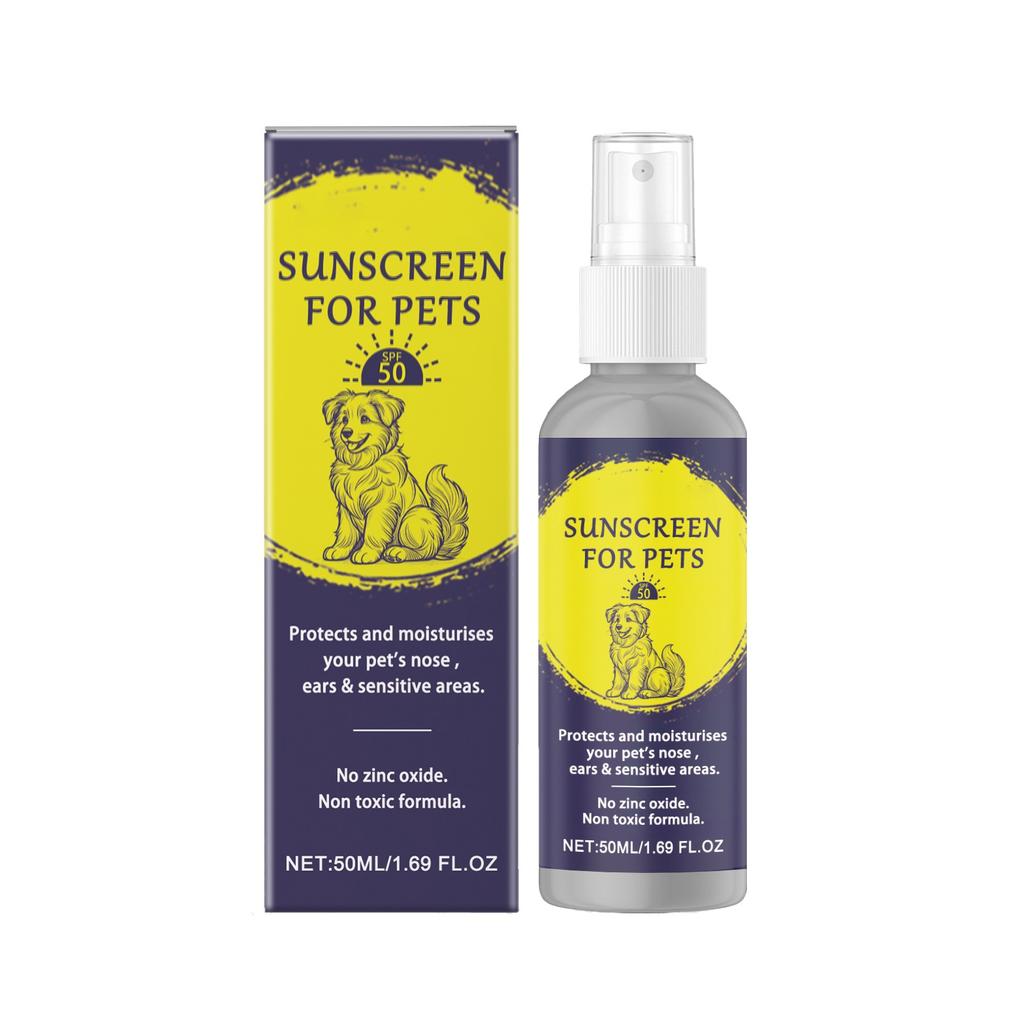 Special Sunscreen Spray SPF50 For , Physical , UV , Light And Thin Water Sensing, Common For Outdoor Packing, Dogs And Cats 50ml