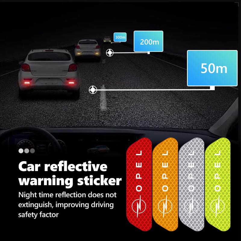 For Opel Car Door Stickers DIY Reflective Tape Warning Mark Auto Decoration Astra G J H Insignia Zafira Corsa D C Vectra Vivaro