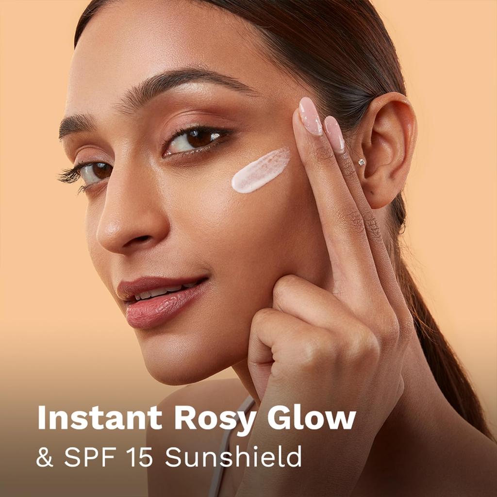 Pilgrim Illuminating Moisturizer Cream For Face 30Ml | Non-Greasy Highlighter With Rosy Glow & SPF 15