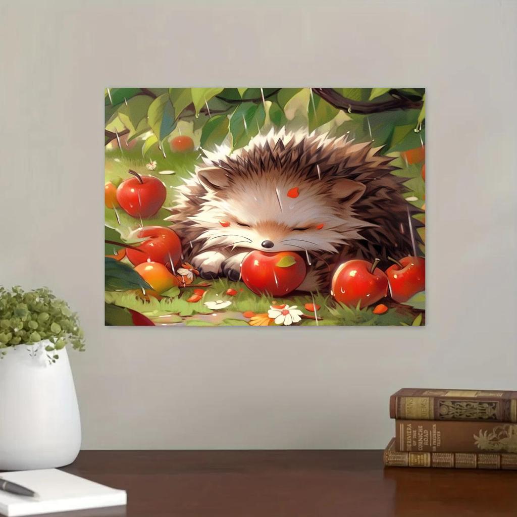 Frame Diy Painting By Numbers For Adults Kits Hedgehog Animals Wall Art Gift Acrylic Paint On Number Picture For Home Decors 40x50cm