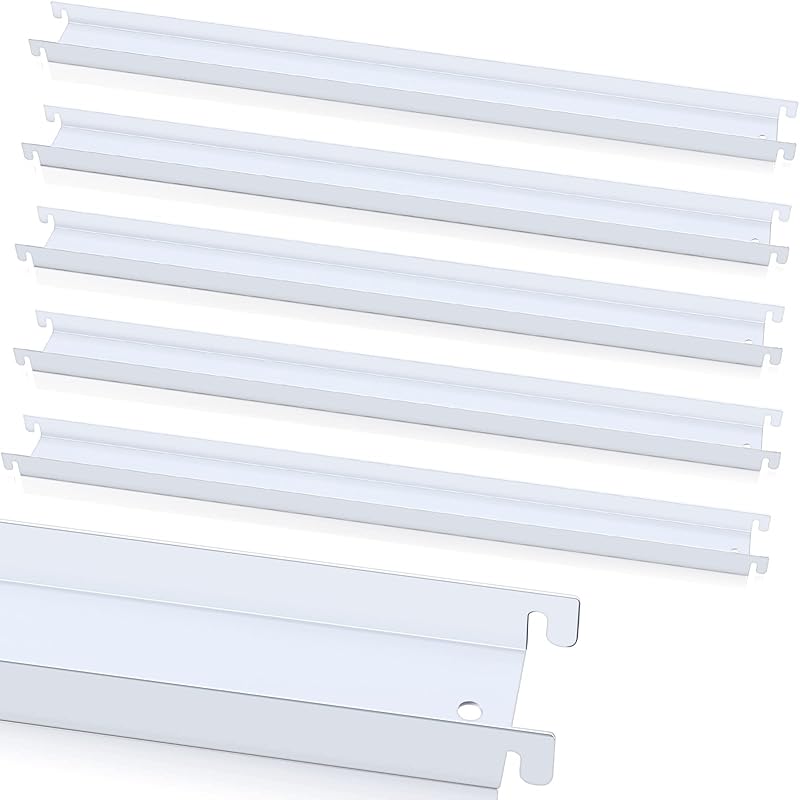 Patelai 6 Pcs Lateral Front To Back File Rails Cabinet Rails Stainless Steel Hanging File Bar White Drawer Inserts for Sides Letter Size Folders