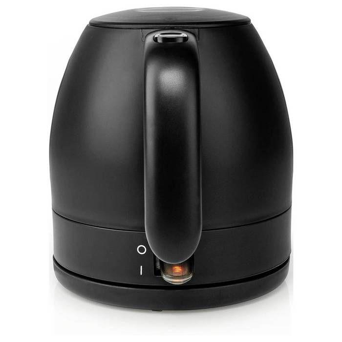 Bouilloire électrique Nedis - 1.0 L - Noir - Rotatif à 360 degrés - Élément chauffant dissimulé