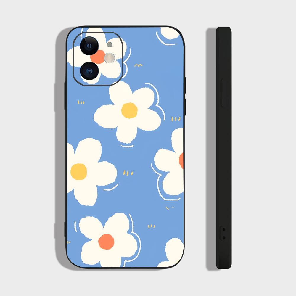 Cute Pattern For IPhone 13,17,11,12,16,14,15,Plus,Pro Max Soft Silicone Black Phone Case