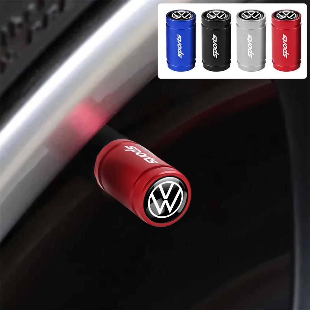 For Volkswagen iro2Volkswagen Badge Car Wheel Valve Caps Tire Dust Cover 3D Metal Auto Valve for VW Lavida Golf 4 5 Polo MK7 GTD Beetle GTI Touran