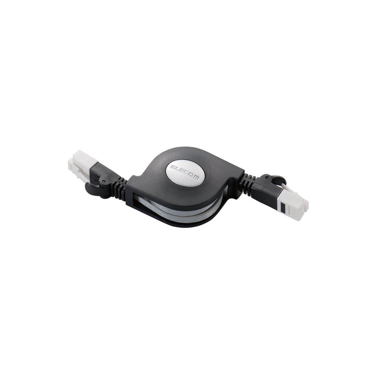 

ELECOM LAN Cable Unbreakable Winder CAT6 Black 1.5m LD-MCTGT/BK чорний