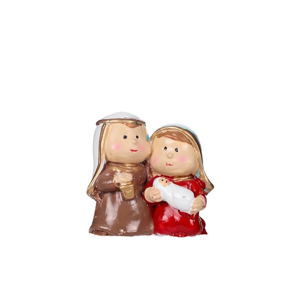 

Creative Classic Holy Family Figurine Cute Decorative Christmas Manger Ornaments Cartoon Jesus Christ Figurine Accessories Gift