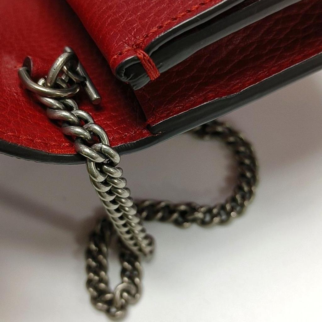 [Pre-Owned] Dionysus Tiger Head Buckle Chain Leather Crossbody Shoulder Bag - Very Good #1E2KG12