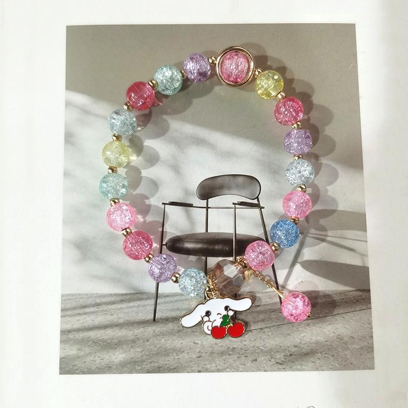 Kuromi Colorful Popcorn Crystal Beaded Bracelet - Christmas Hot Sale for Students & Besties