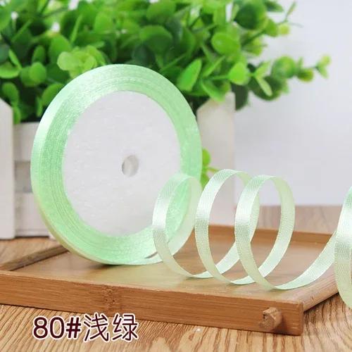 25Yards 6mm Silk Satin Ribbons for Crafts Bow Handmade Gift Wrap Partys Christmas Wedding Decorative Artificial DIY Accessories