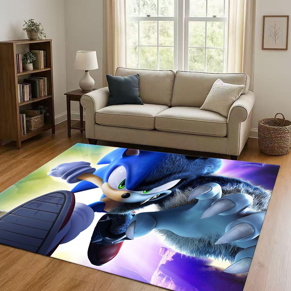 3D S-Sonics Cartoon Living Room Non-Slip Area Rug Soft Carpet for Bedroom Playroom and Sofa , Easy Clean Home Decor Doormat