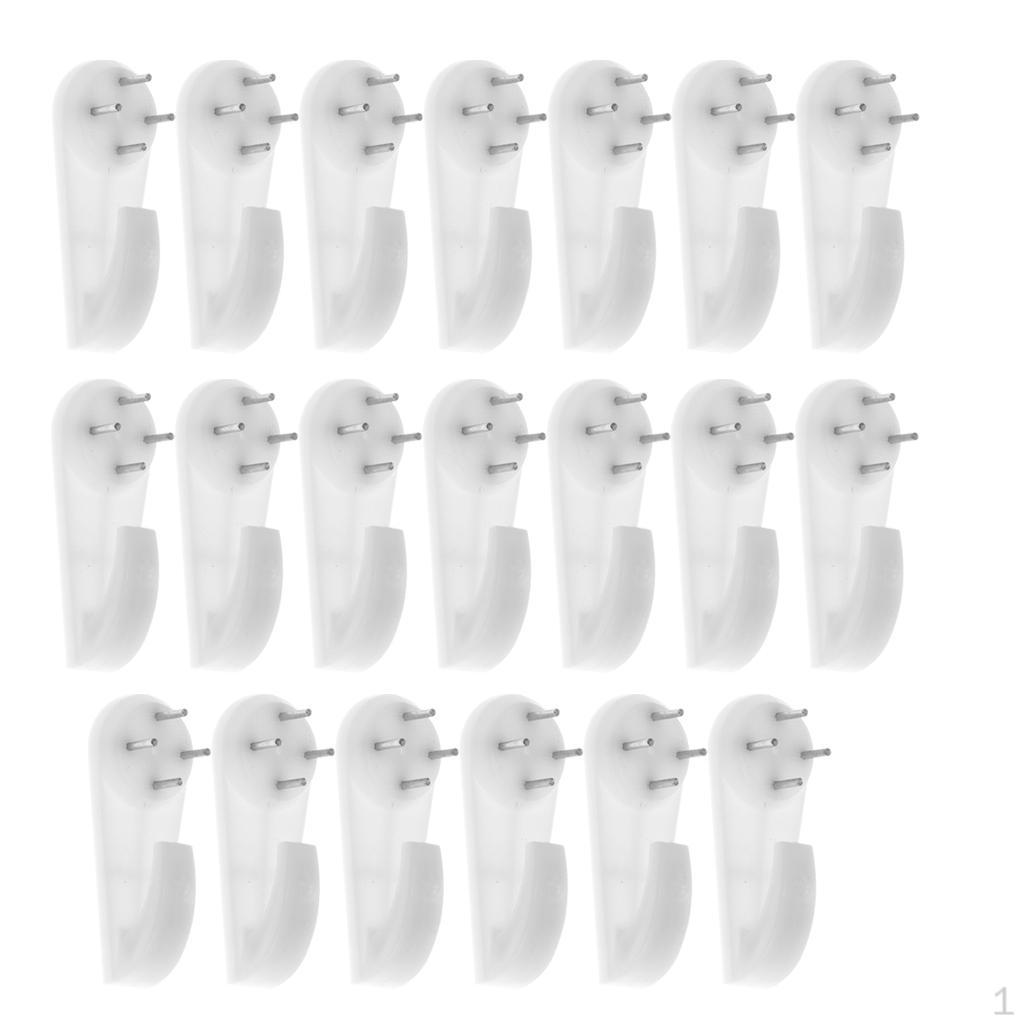 20 Mounting Hooks for Photo Picture Frame Plates Hanging