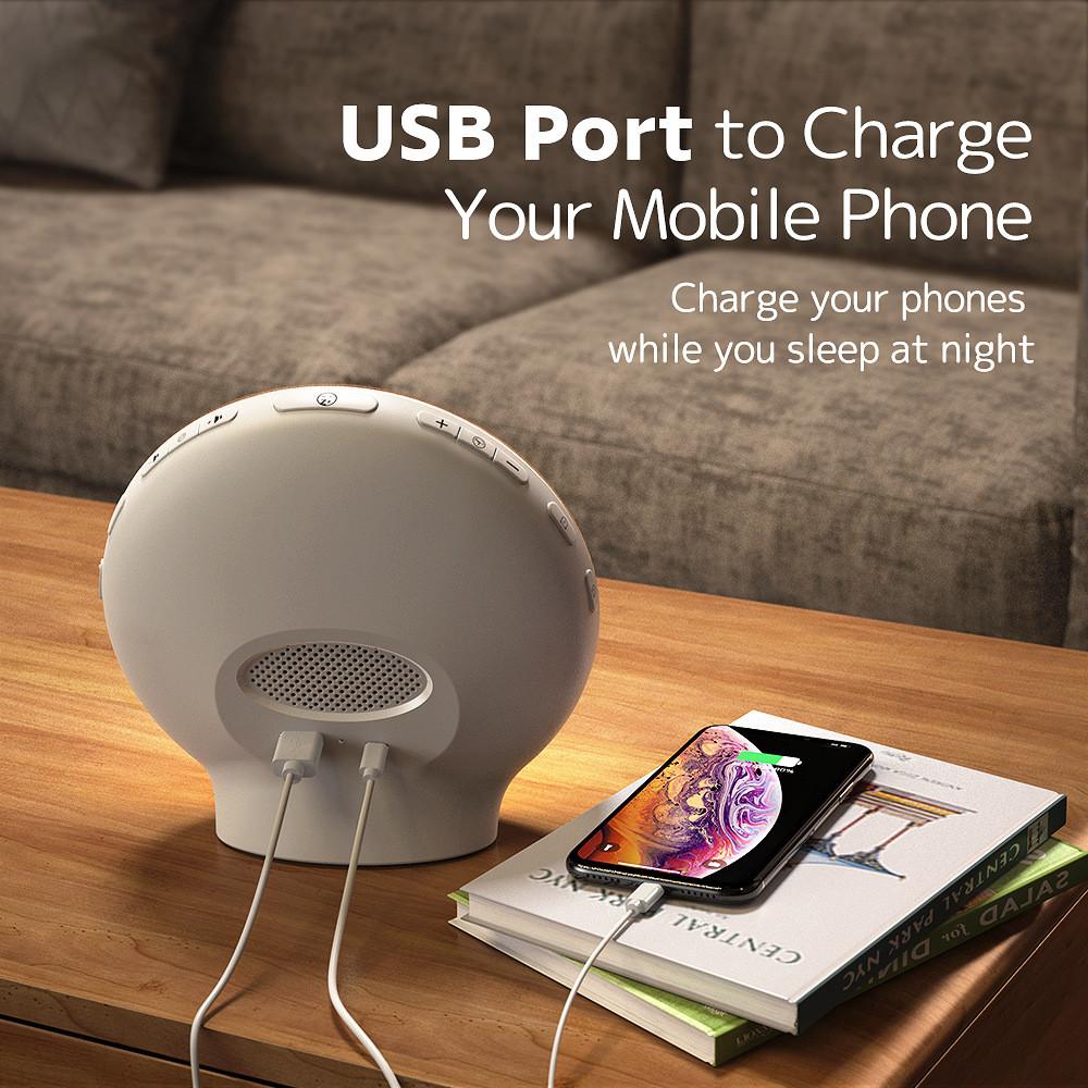 Multifunctional Sunrise Alarm Clock Wake Up Light 7 Sounds FM Radio Sleep Aid