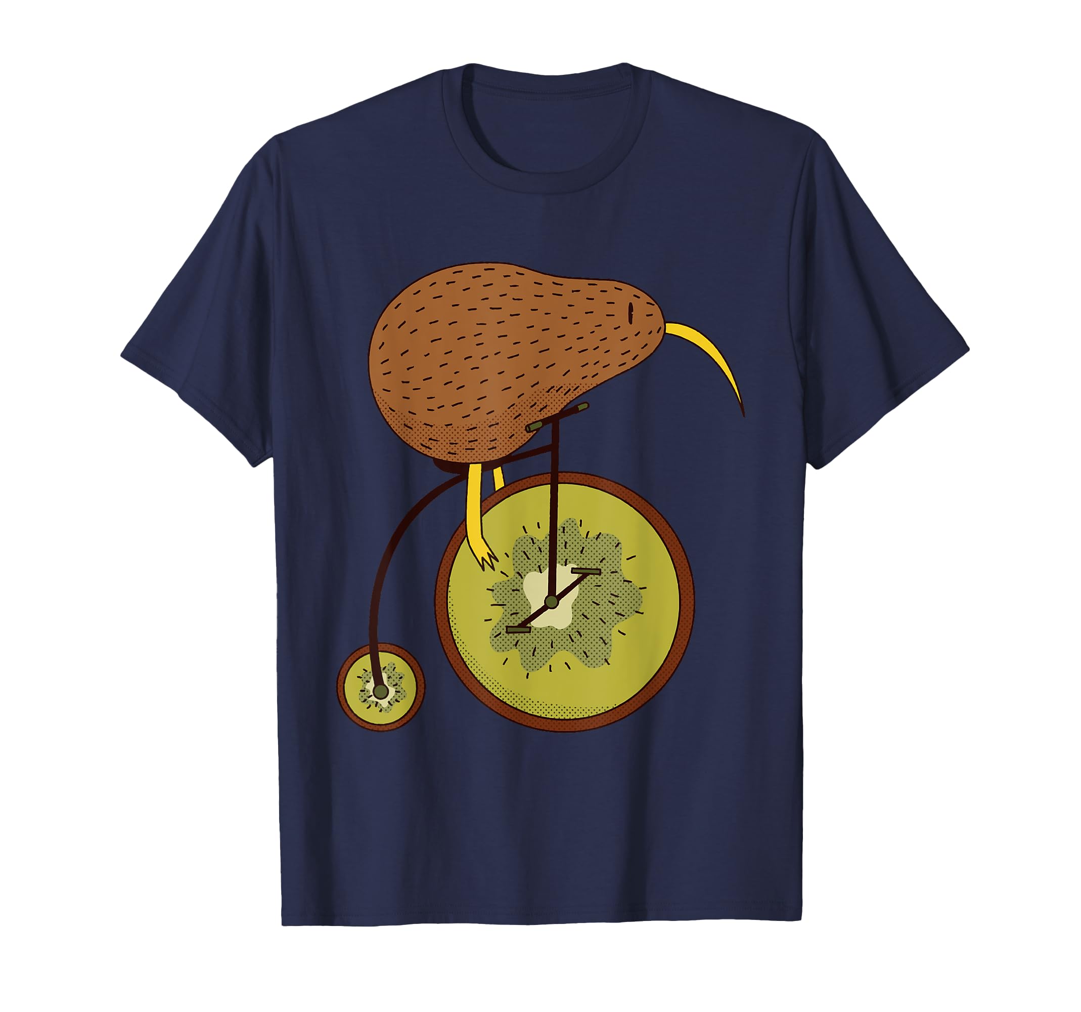 

Funny Kiwi Bird on a Kiwi Fruit Bike T-Shirt