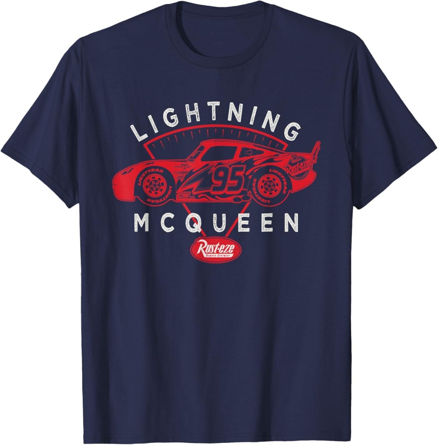 Pixar s Cars Lightning McQueen Rust-Eze Logo T-Shirt Unisex T-Shirt S разноцветный