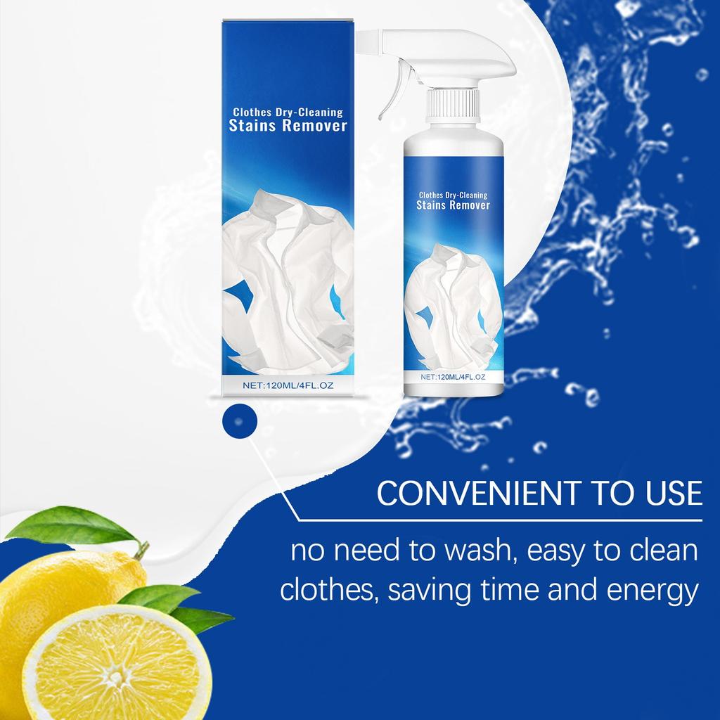Čisticí prostředek pro suché čištění oděvů, Odolné skvrny na oděvech, Prostředek pro suché čištění, Nepratelný čisticí prostředek 120 ml