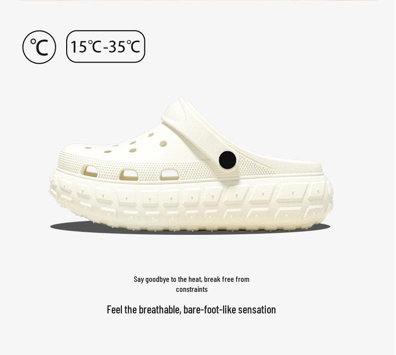 Women's Platform Clog Sandals: Non-Slip, Breathable, Wear-Resistant for Home & Beach