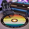 VIKAMA Schlingenteppich Gaming Stuhl Bodenmatte Rutschfest Schmutzabweisend Study Teppiche Rund Cooles Spielgriffmuster Schlafzimmerteppich Zuhause