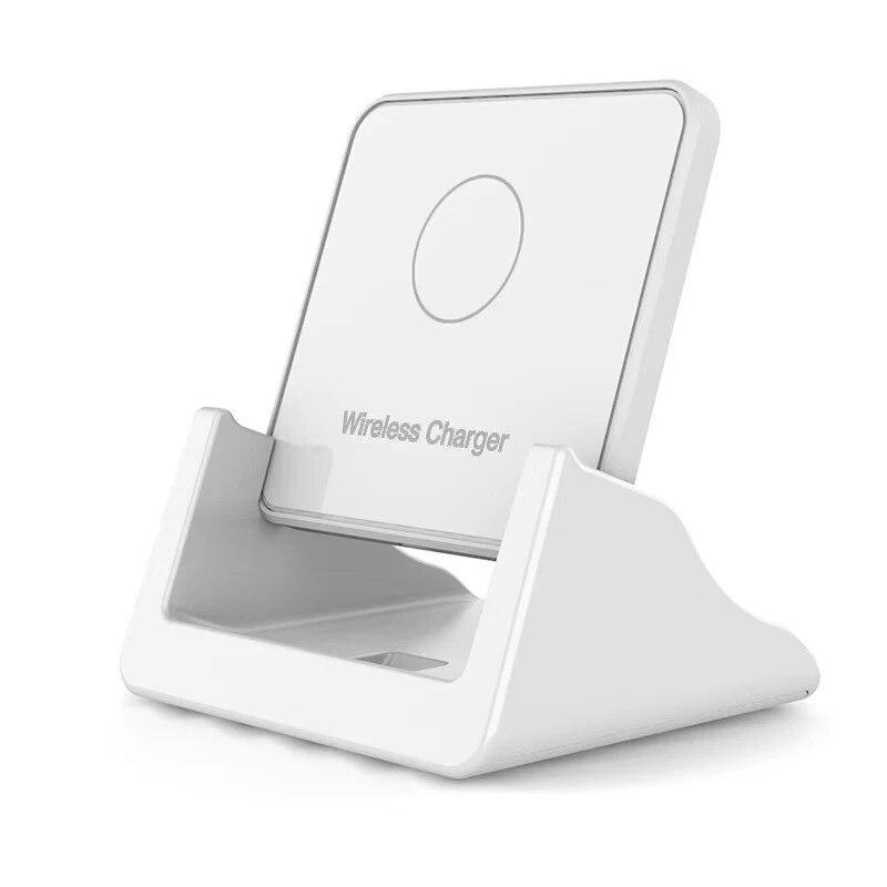Wireless Charger Pad Stand Desktop Ultra-thin Mobile Phone Fast Charging Dock Station For iPhone 15 14 13 12 Samsung Xiaomi