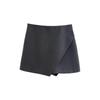Irregular High-Waisted Slimming Skort for Women - Autumn College Style Shorts