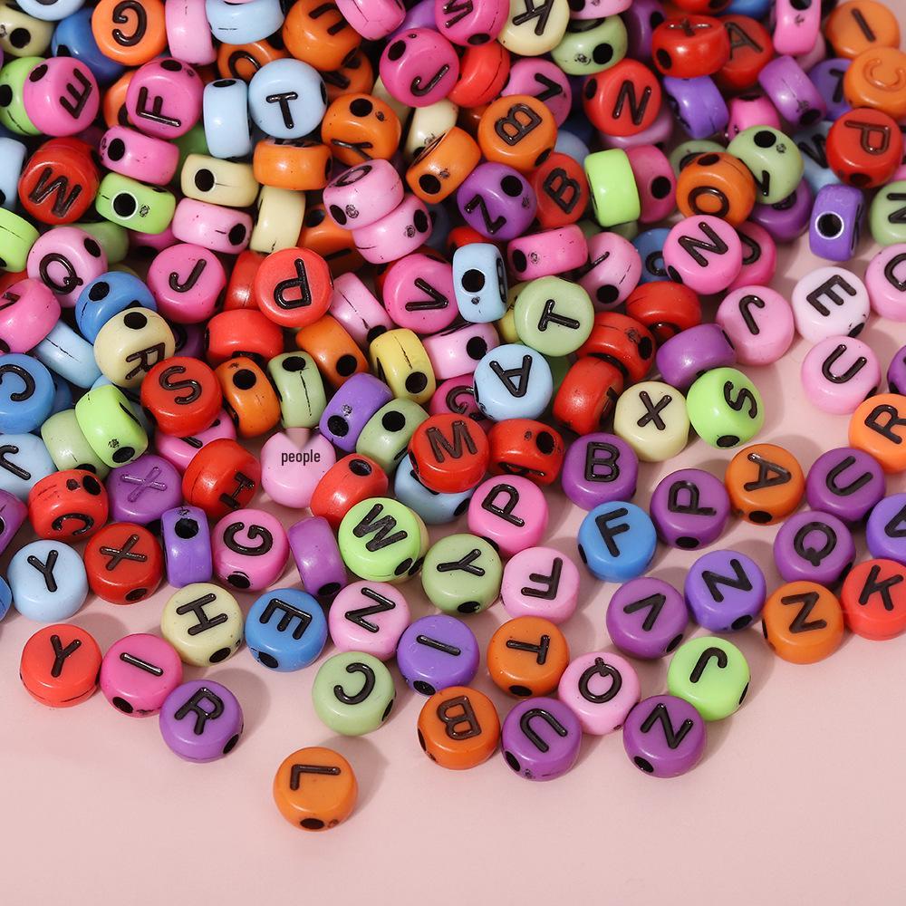 Acrylic Letter Beads for Kids' Jewelry Making – Educational DIY Beading Accessories