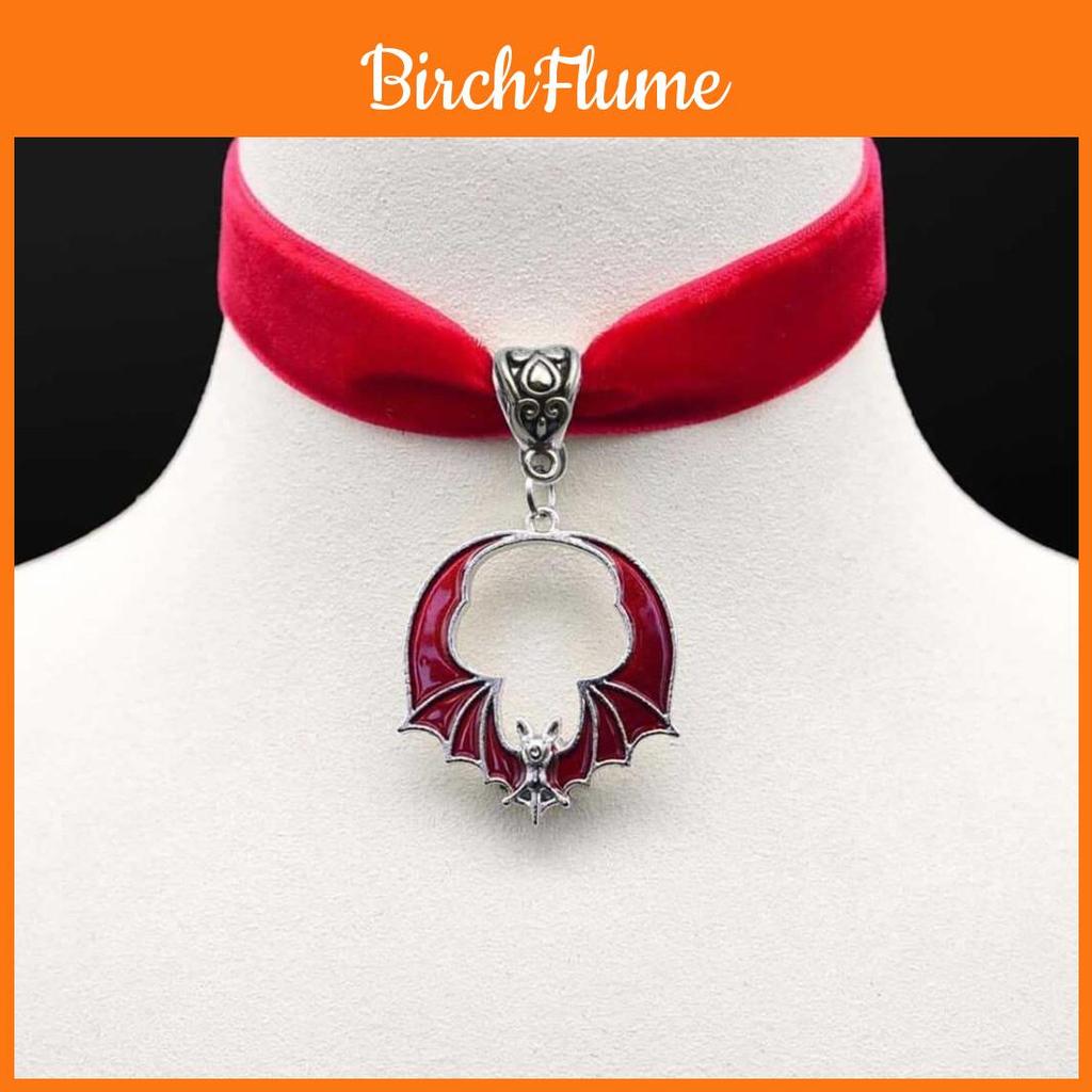 Gothic Silver Bat Pendant Necklace With Cross Chain For Vampire Role Play