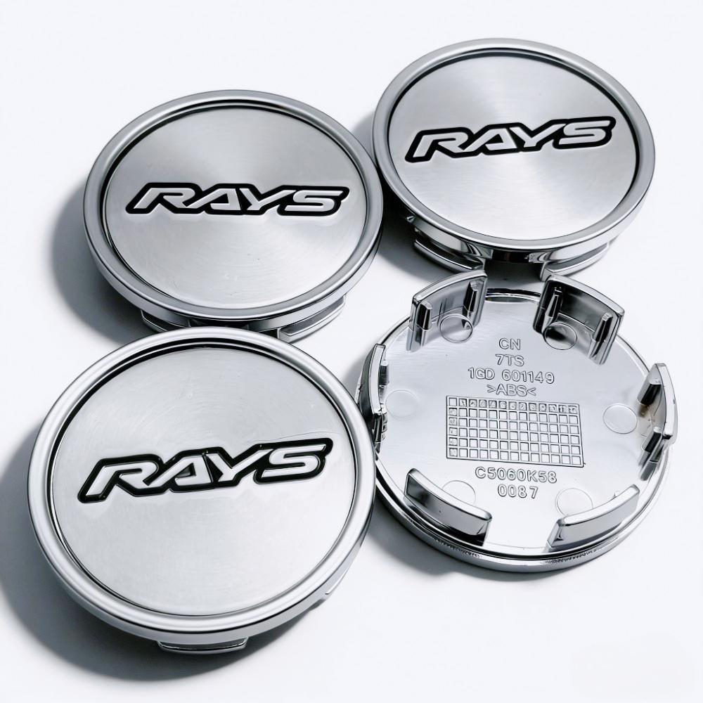 4 szt. 58 mm 53 mm Kołpaki Środkowe Kół Samochodowych Z Logo Rays Emblemat Odznaka Osłony Środkowe Piast Kół Pokrowiec Przeciwpyłowy Środka Felgi Zamienne Akcesoria Piast