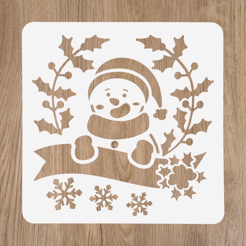 Christmas Painting Stencils Embossing Paper Card Scrapbooking Stamp Album Decoration New Year DIY Wall Window Decor Kids Gifts