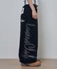 Lujeoseukeulleob Script Logo Wide Sweatpants Black
