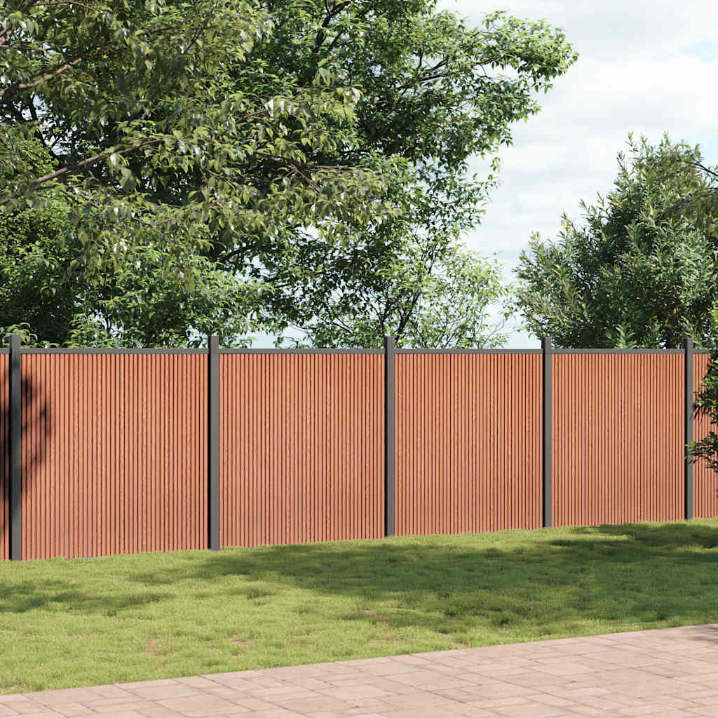 Fence Panel Brown 699 X 186 Cm WPC