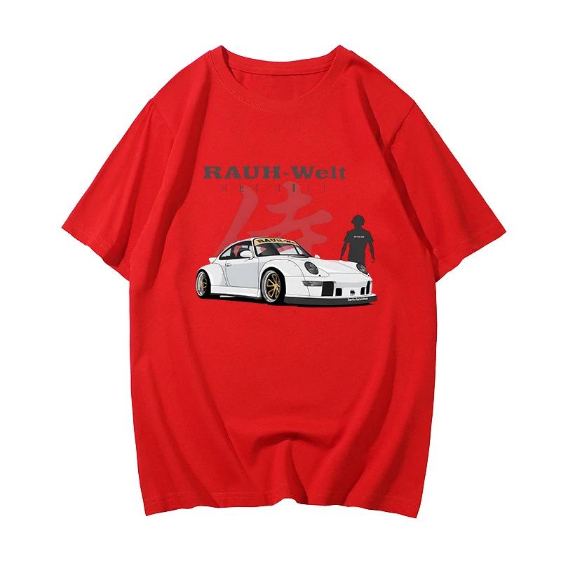 

Men s Car Print T-Shirt Short Sleeve Shirt 100% Cotton JDM European Size Oversized High Quality Fashion Unisex 4XL