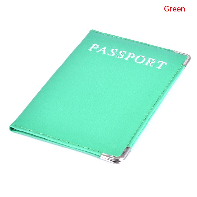Casual Pu Leather Passport Covers Travel Id Card Passport Holder Wallet Case