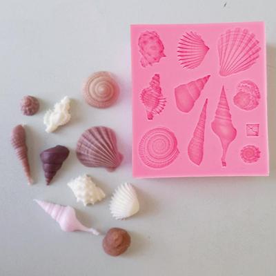 1Pcs DIY Lovely Shell Starfish Conch Sea Silicone Mold Fondant Cake Soap Mold Cake Chocolate
